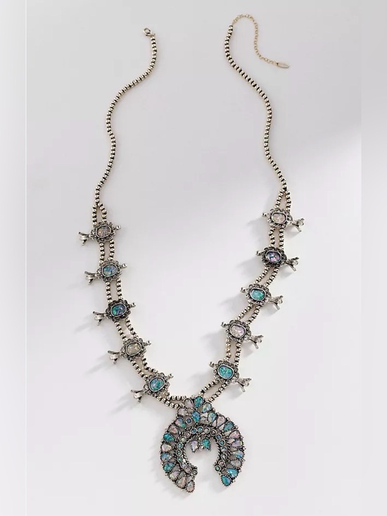 Anthropologie Jewelry - Anthropologie Circular Stone Pendant Necklace, Teal NWT